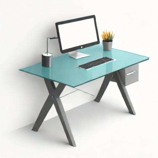 Onespace Ultramodern Glass Computer Desk
