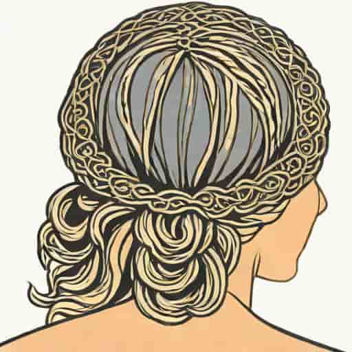 Ornamental Hairnet Worn At The Back Of The Head