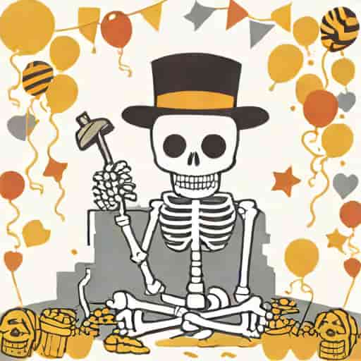 Party City Groundbreaking Skeleton