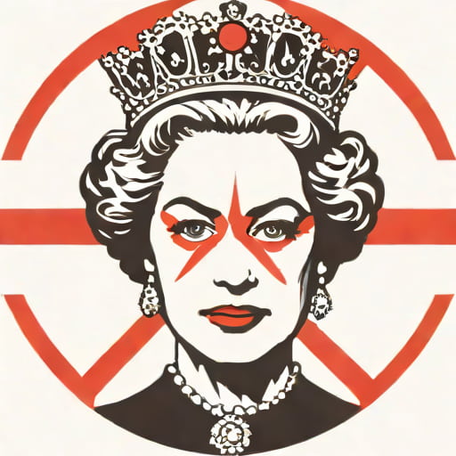 Queen Elizabeth Bloodshot Eye