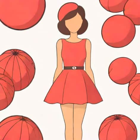 Red Puffball Mini Dress