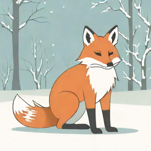 Renard Habitue Au Froid