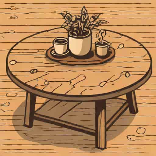 Round Rustic Coffee Table
