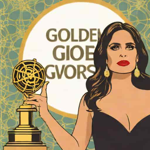 Salma Hayek Stunned At The Golden Globes
