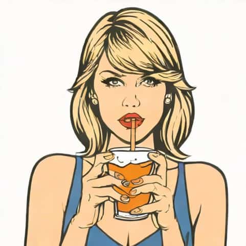 Taylor Swift Chugging A Drink
