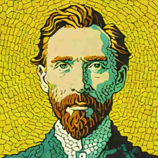 Van Gogh Self Portrait Pointillism