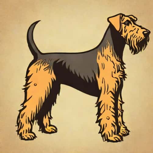 Vintage Airedale Terrier Art