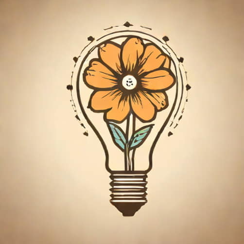 Vintage Flower Light Bulb