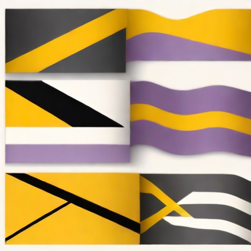 Yellow White Purple Black Flag