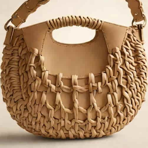 Zara Woven Leather Bag