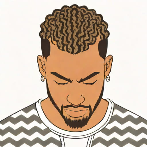 Zig Zag Cornrow Hairstyle For Men