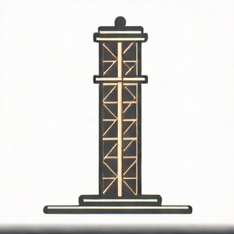 Big Neon Tower Tiny Square