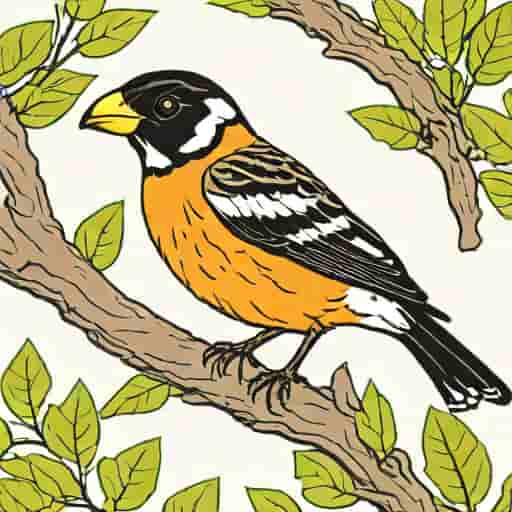 Black Headed Grosbeak Female