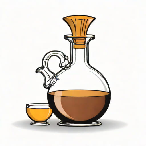 Blown Glass Oil And Vinegar Cruet