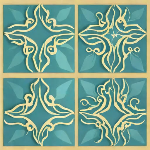 Blue Shimmer Arabesque Tile