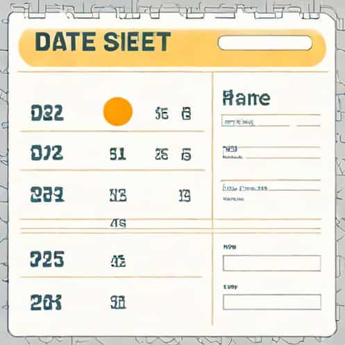 Date Sheet 2nd Year 2024
