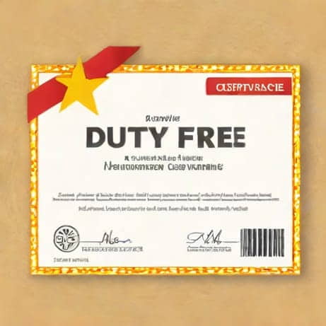 Duty Free Replenishment Certificate