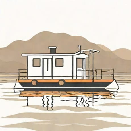 Easy Drawing Of Houseboat