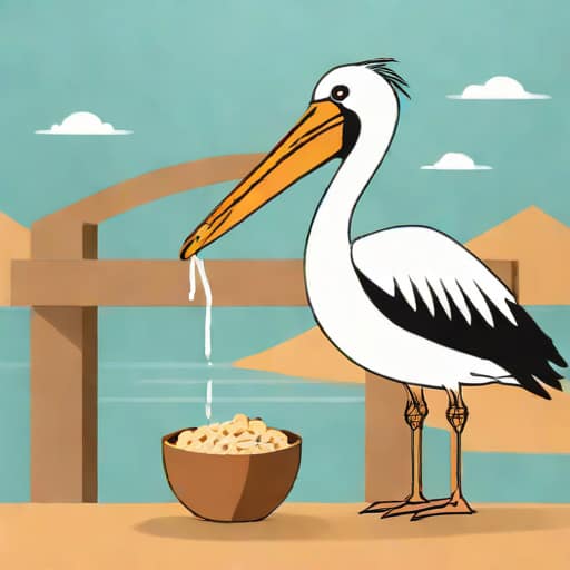 Entrance Pelican Feeding