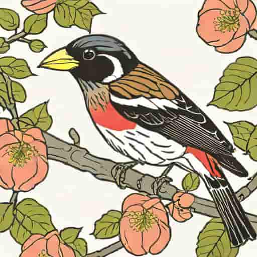Immature Rose Breasted Grosbeak