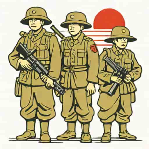 Japanese American Nisei Soldiers Drawing