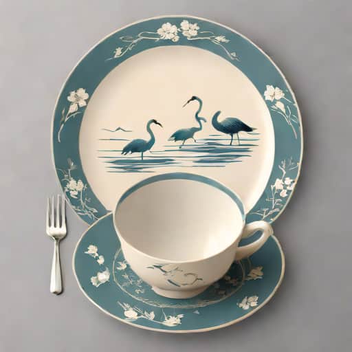 Kutani Crane Wedgwood Dinner Set