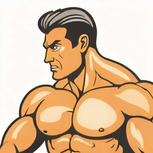 Man Flexing Muscles