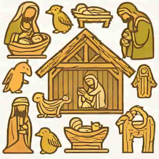 Olive Wood Nativity Set