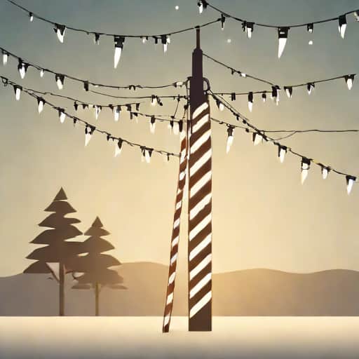 Outdoor Christmas Maypole Lights