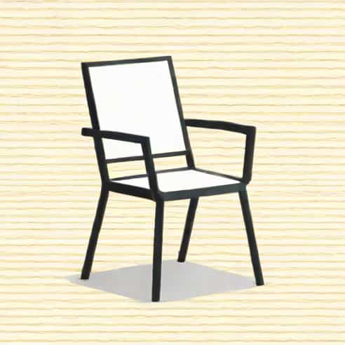 Plastic Chair With Armrest