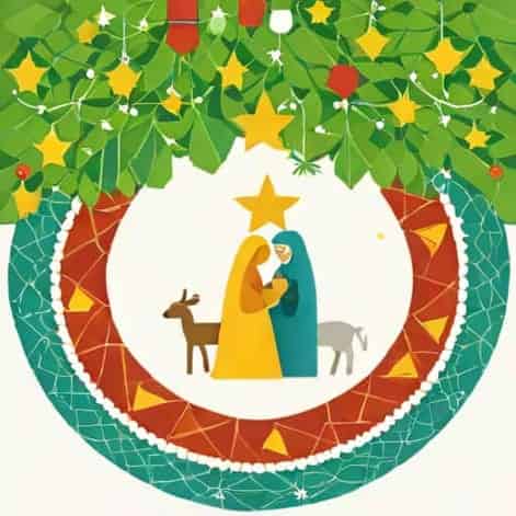 Quilted Nativity Tree Skirt