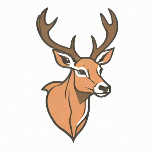 Small Ungulate With Three Pointed Antlers