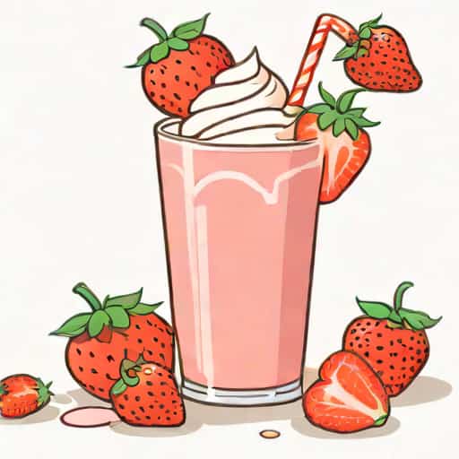 Strawberry Milkshake Without Ice Cream