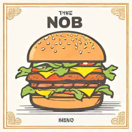 The Nob No Ordinary Burger Menu