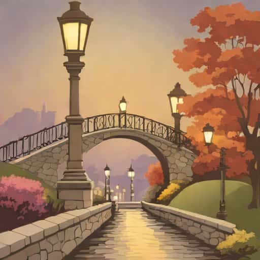 Thomas Kinkade Lamplight Bridge