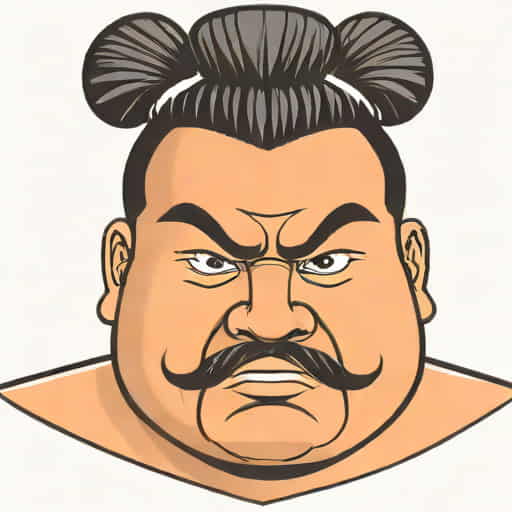 Traditional Topknot Hairstyle Of A Sumo Wrestler