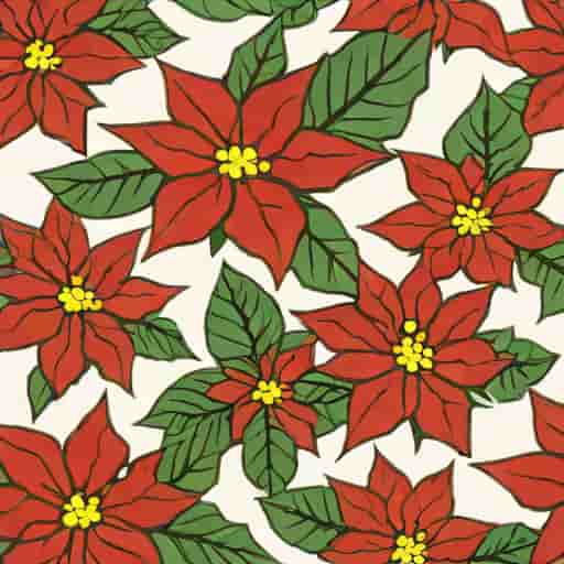 Xmas Poinsettia Flowers