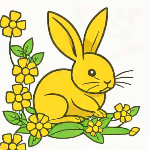 Yellow Blossom Bashful Bunny