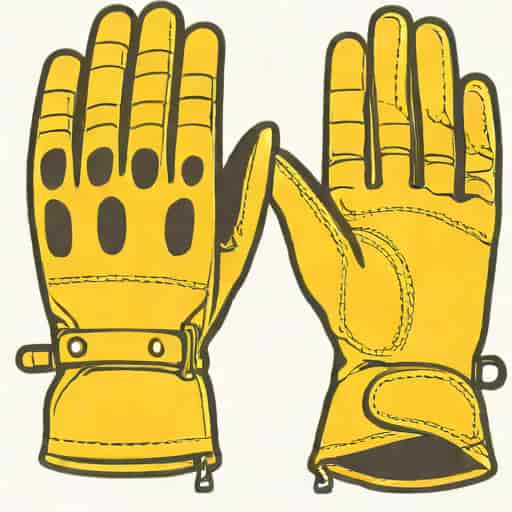 Yellow Deerskin Motorcycle Gloves