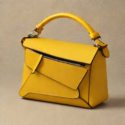 Yellow Loewe Puzzle Bag