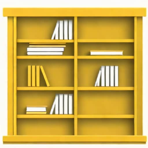 Yellow Metal Bookcase