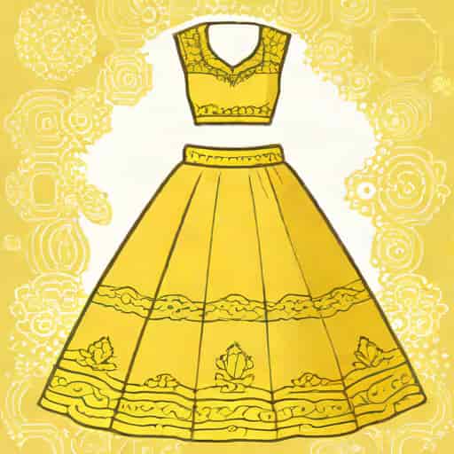Yellow Organza Lehenga