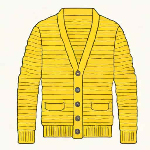 Yellow Ribbed Cardigan