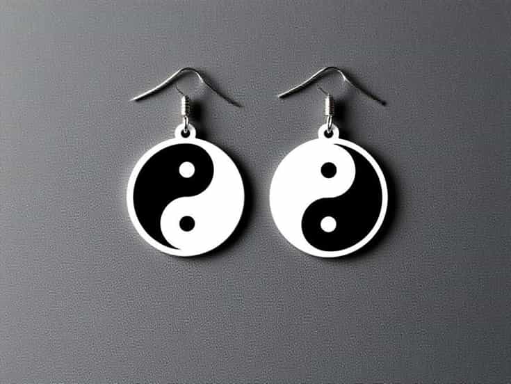 Yin Yang Dangle Earrings