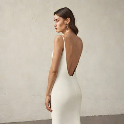 Zara White Backless Dress