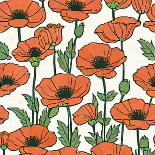 A Poppy Blooms By Katsushika Hokusai