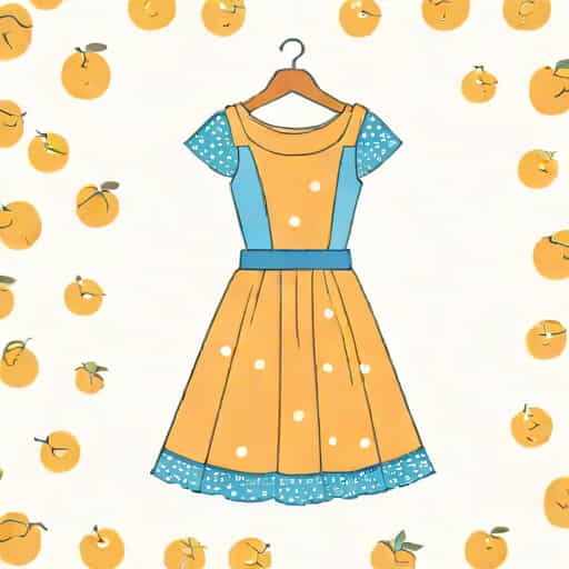 Apricot Blue Ditsy Dress
