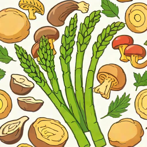 Asparagus And Mushrooms Sauteed