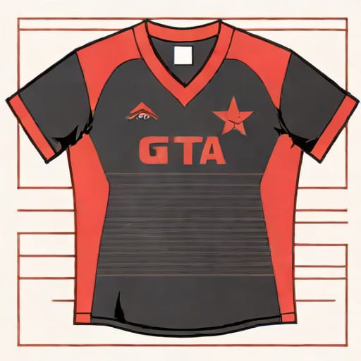 Black And Red Bigness Jersey Gta
