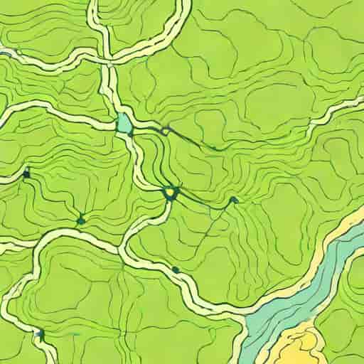 Contours On A Topographical Map